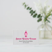 Carte De Visite Tableaux roses gris de dessert de buffet de (Debout devant)