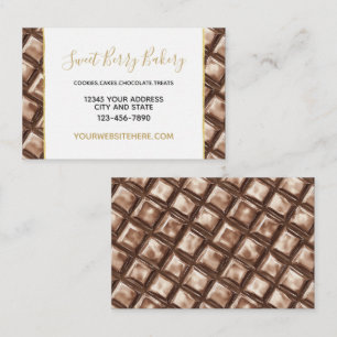 Carte De Visite Tablette de chocolat marron