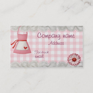 Carte De Visite Tablier de boulangerie checkered