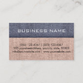 Carte De Visite Tabouret de monogramme élégant kaki (Dos)