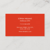 Carte De Visite Tache d'aquarelle corail moderne chic (Dos)