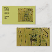 CARTE DE VISITE TACHÉ DE GRAISSE (Devant / Derrière)