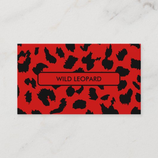 Carte De Visite Tache de léopard de peau d'animal (Devant)