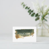 Carte De Visite Tache de peinture avec de l'or (Debout devant)