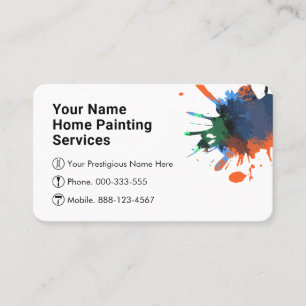 Carte De Visite Tache de peinture sale Peinture à domicile Peintre