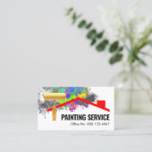 Carte De Visite Tache de peinture sur un bâtiment (Debout devant)