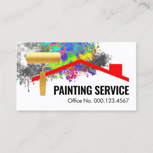 Carte De Visite Tache de peinture sur un bâtiment (Devant)