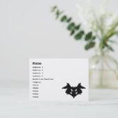 Carte De Visite Tache d'encre de Rorschach (Debout devant)