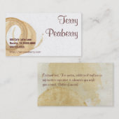 Carte De Visite Tache Murray de tasse de café (Devant / Derrière)