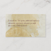 Carte De Visite Tache Murray de tasse de café (Dos)