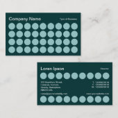 Carte De Visite Taches - Bleu clair vert sur vert foncé (Devant / Derrière)