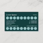 Carte De Visite Taches - Bleu clair vert sur vert foncé (Dos)