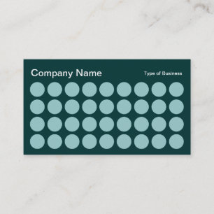 Carte De Visite Taches - Bleu clair vert sur vert foncé