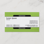 Carte De Visite Taches centrales de la bande 5 - texture verte (Dos)