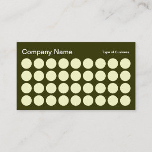 Carte De Visite Taches - Crème avec Olive Foncé