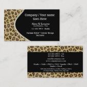 Carte De Visite Taches de fourrure pour animaux de mode (Devant / Derrière)