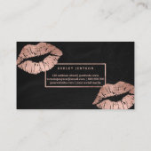 Carte De Visite Taches de maquillage en noir rose (Dos)