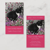 Carte De Visite Taches de rousseur en fleurs II - chat de Kitty de (Devant / Derrière)