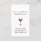 Carte De Visite Taches en verre de vin (Dos)