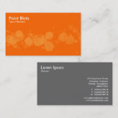 Carte De Visite Taches - Lt Orange sur Orange (Devant / Derrière)
