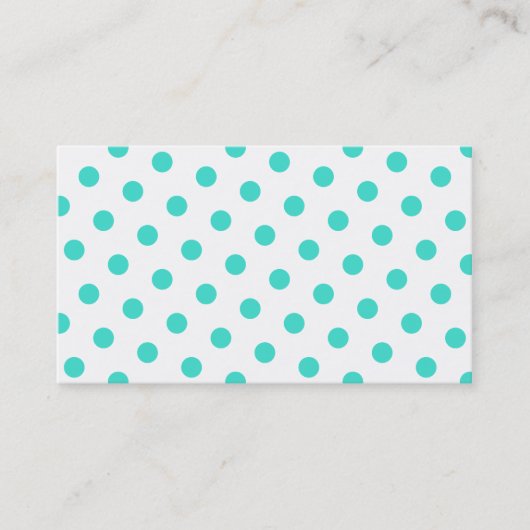 Carte De Visite Taches turquoise à pois (Devant)