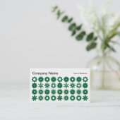 Carte De Visite Taches - Vert forêt sur blanc (Debout devant)