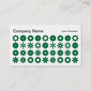 Carte De Visite Taches - Vert forêt sur blanc