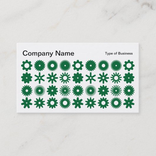 Carte De Visite Taches - Vert forêt sur blanc (Devant)