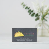 Carte De Visite Taco Black Chalkboard Social Media Loyalty Card (Debout devant)