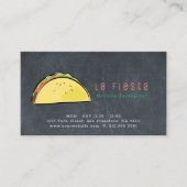 Carte De Visite Taco Black Chalkboard Social Media Loyalty Card (Devant)