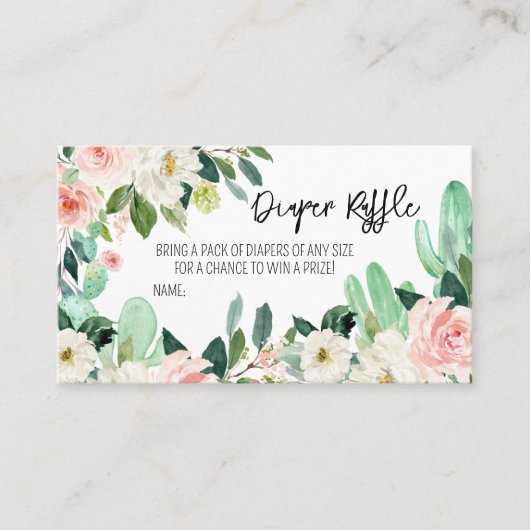 Carte De Visite Taco Bout a Baby Baby shower Déchets Raffle (Devant)