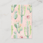 Carte De Visite Taco Cactus Fiesta Thématique Demande de livre Ins (Dos)