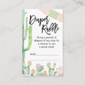 Carte De Visite Taco Cactus Fiesta Thème Diaper Raffin Insertion (Devant)