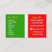 Carte De Visite Taco Catering Service Business Cards (Dos)