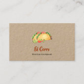 Carte De Visite Taco cuisine mexicaine (Devant)