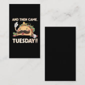 Carte De Visite Taco est arrivé mardi Fiesta Mexican Food (Devant / Derrière)