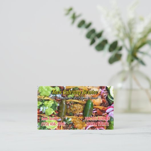 Carte De Visite Taco service Business Cards (Debout devant)