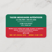 Carte De Visite Tacos (Dos)
