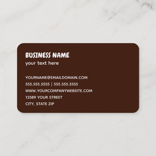 Carte De Visite Tacos (Dos)