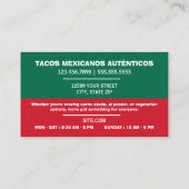 Carte De Visite Tacos (Dos)
