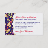 Carte De Visite Tacos de fiesta sur la nourriture et la fleur (Dos)