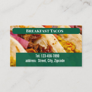 Carte De Visite tacos du petit-déjeuner