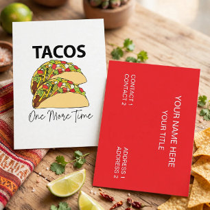 Carte De Visite Tacos encore une fois Nourriture mexicaine Taco