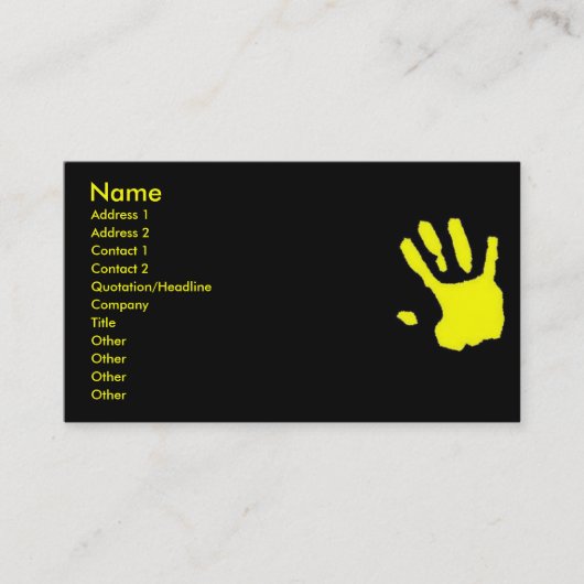 Carte de visite tactile (Devant)