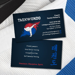 Carte De Visite Taekwondo Coach - Artiste martiale et Taegeuk