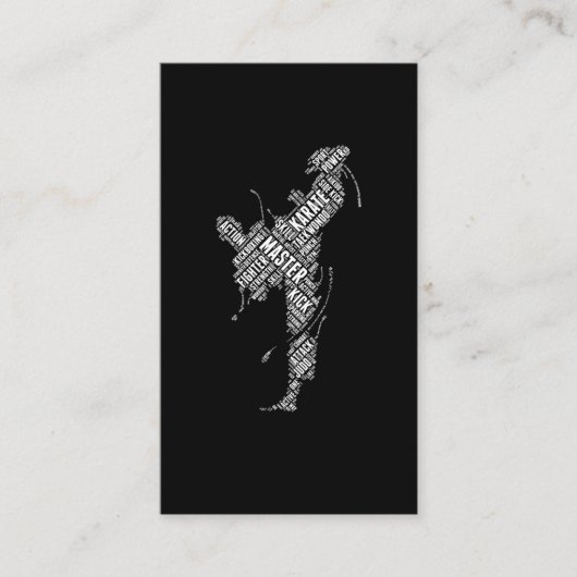 Carte De Visite Taekwondo Judo Karate Fighter Martial Arts (Devant)