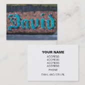 Carte De Visite Tag Graffiti : David (Devant / Derrière)