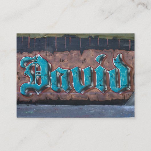 Carte De Visite Tag Graffiti : David (Devant)