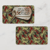 Carte De Visite Tags de Chien Camo Zombie (Devant / Derrière)