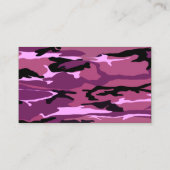Carte De Visite Tags de Chien de Camo Rose (Dos)